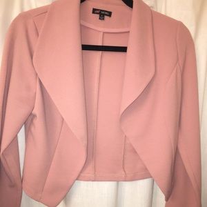 Cropped pink soft blazer